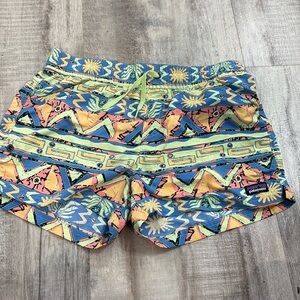 Patagonia Baggies Swim Trunk Shorts XXL 16-18 High Hopes Geo‎ Salamander Green
